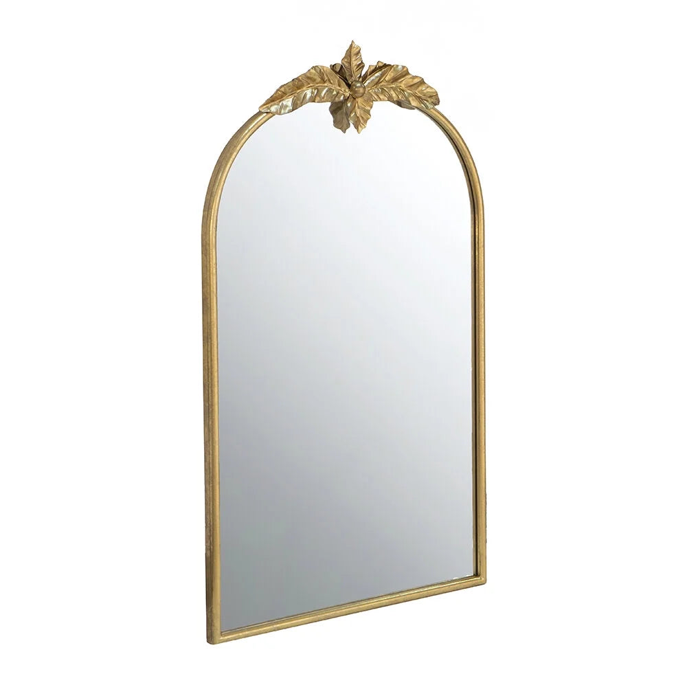 Full Length Mirror 24" x 36" Arched Wall Mirror with Gold Metal Frame, Wall Mirror for Living Room Bedroom Hallway,Full Body Mirror