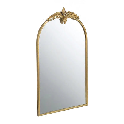 Full Length Mirror 24" x 36" Arched Wall Mirror with Gold Metal Frame, Wall Mirror for Living Room Bedroom Hallway,Full Body Mirror