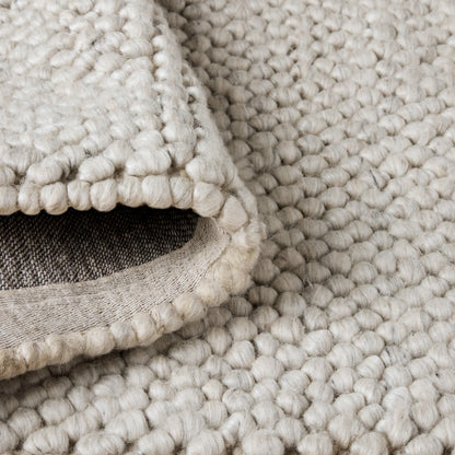 TOWN & COUNTRY TERRA Olea Bubble Texture Handcrafted 100% Wool Area Rug, Beige, 5'x7°