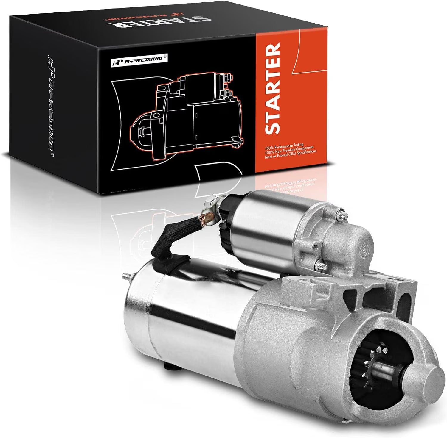 A-Premium Starter Motor Compatible with Chevy Silverado, Suburban 1500, Tahoe & GMC Sierra, Yukon, Yukon XL 1500, 1999 2000, 4.8L 5.3L, 12V 1.5KW 11 Teeth Clockwise, Replace# 41012440 10465463 SDR0070