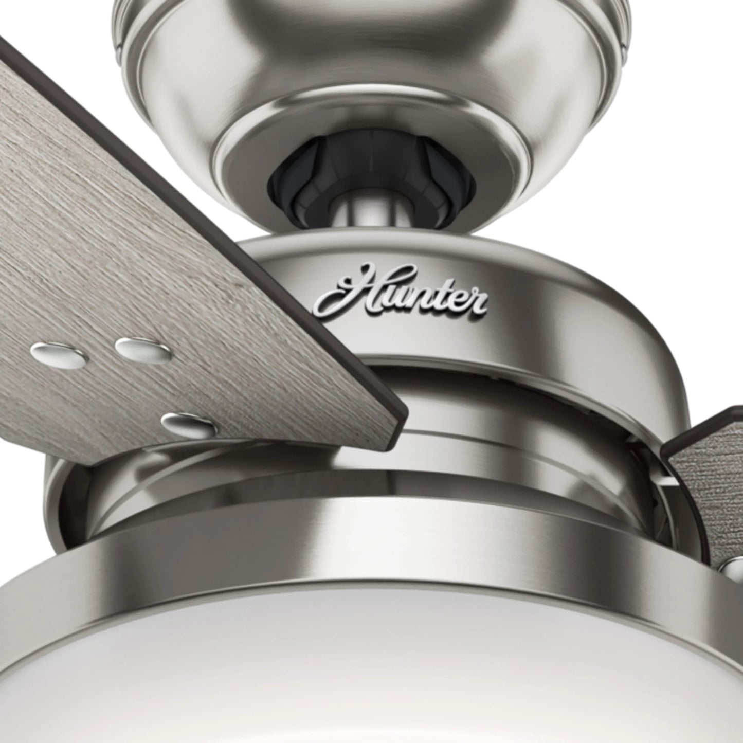 Hunter - Sentinel Indoor Ceiling Fan With Light, Remote, 60-inch, Brushed Nickel, Modern-style, 3-speed WhisperWind Motor, 59459, for living rooms, bedrooms, home offices, kitchens