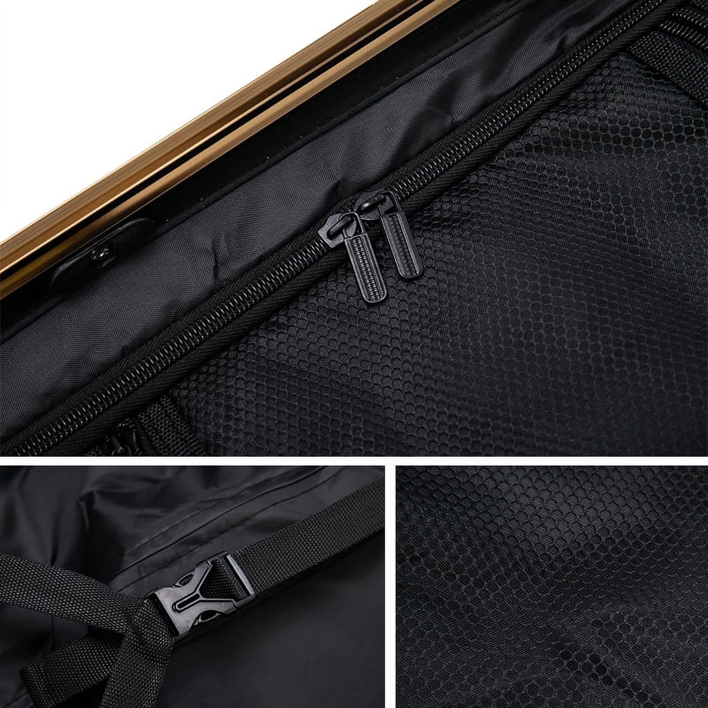 The luggage set is expandable into three sets, with an aluminum frame, password lock and double wheels, suitable for travel, business trips and school (20/24/28 IN)