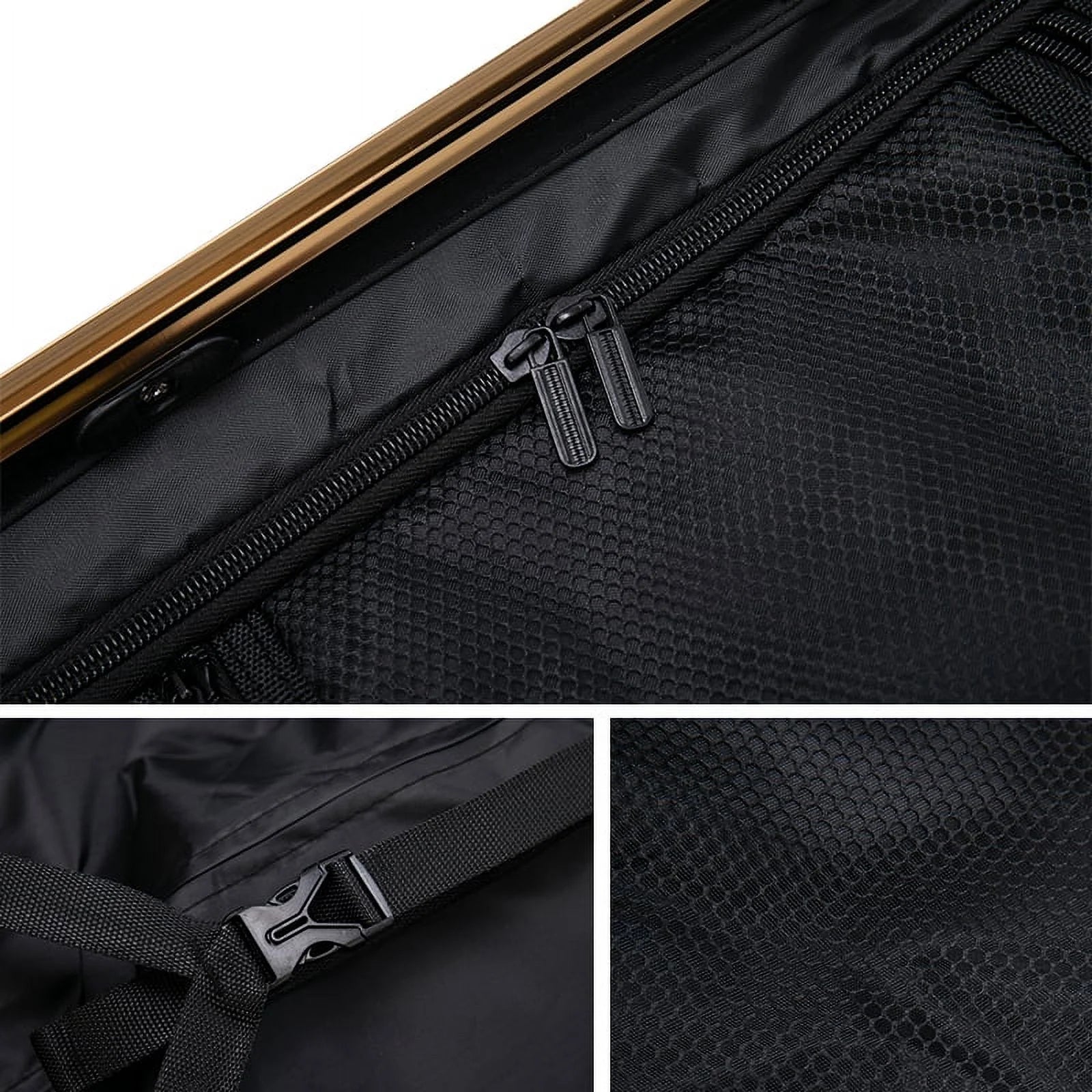 The luggage set is expandable into three sets, with an aluminum frame, password lock and double wheels, suitable for travel, business trips and school (20/24/28 IN)