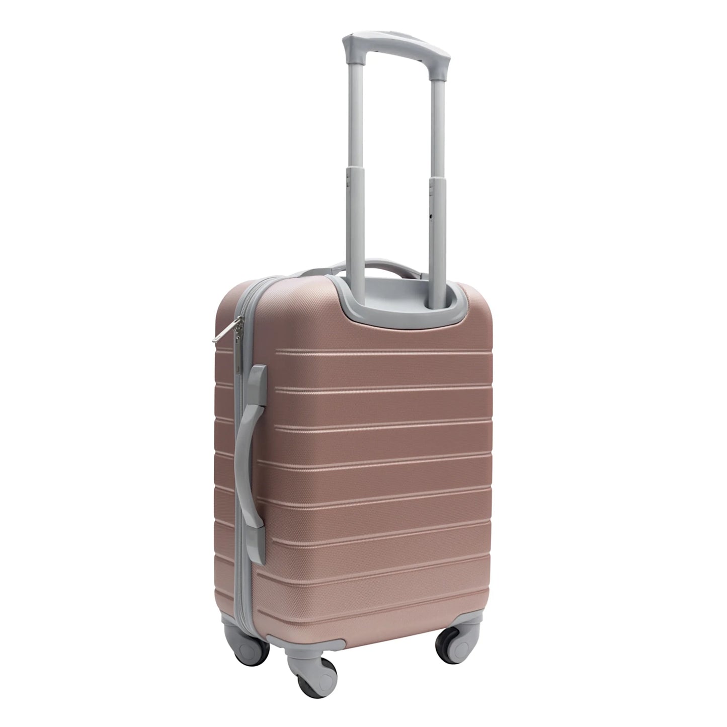 Jetstream 2pc Hardside Rolling Spinner Upright Set, Checked and Carry-on Luggage Duo, Rose Gold