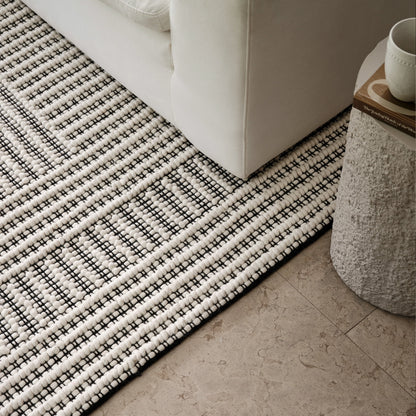 Rugs USA Devon Wool Blend Area Rug, 5' x 8', Devon Ivory