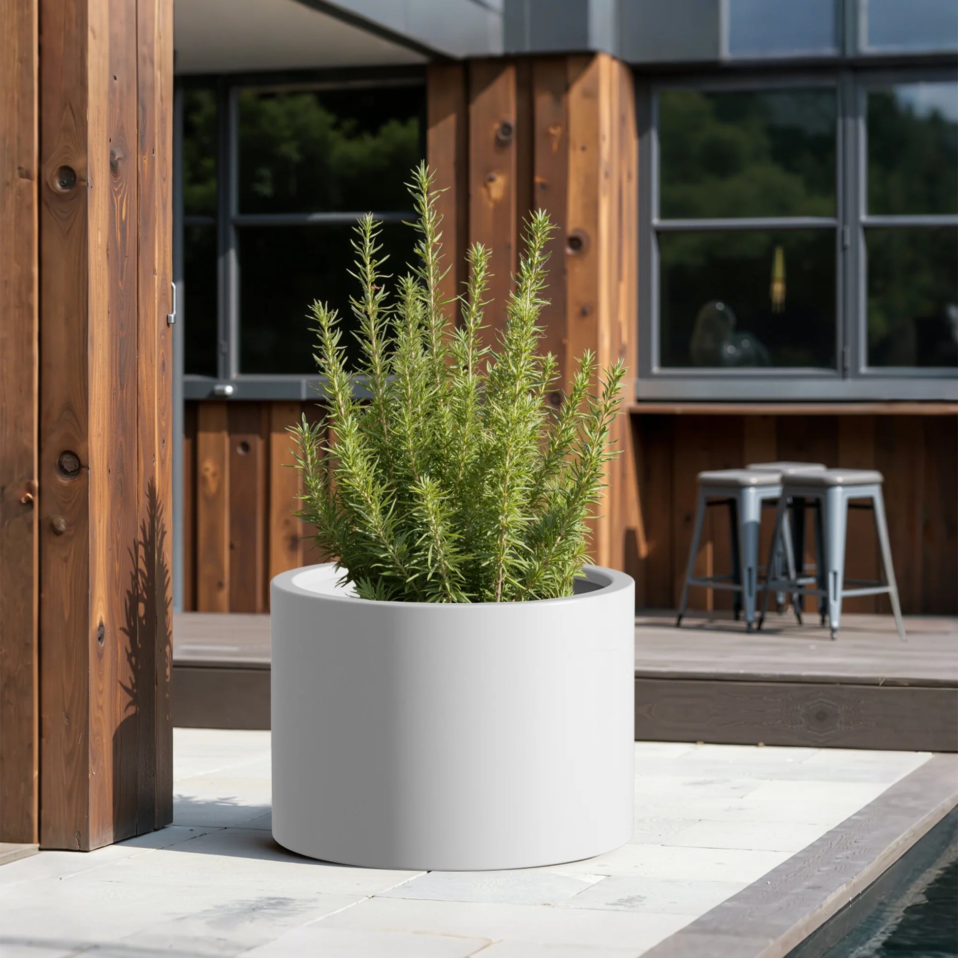 MAYEERTY 16*20"Outdoor Heavy Duty Metal Round Garden Bed,Pre-Rusted Planter Box for Herbs & Flowers, Brown