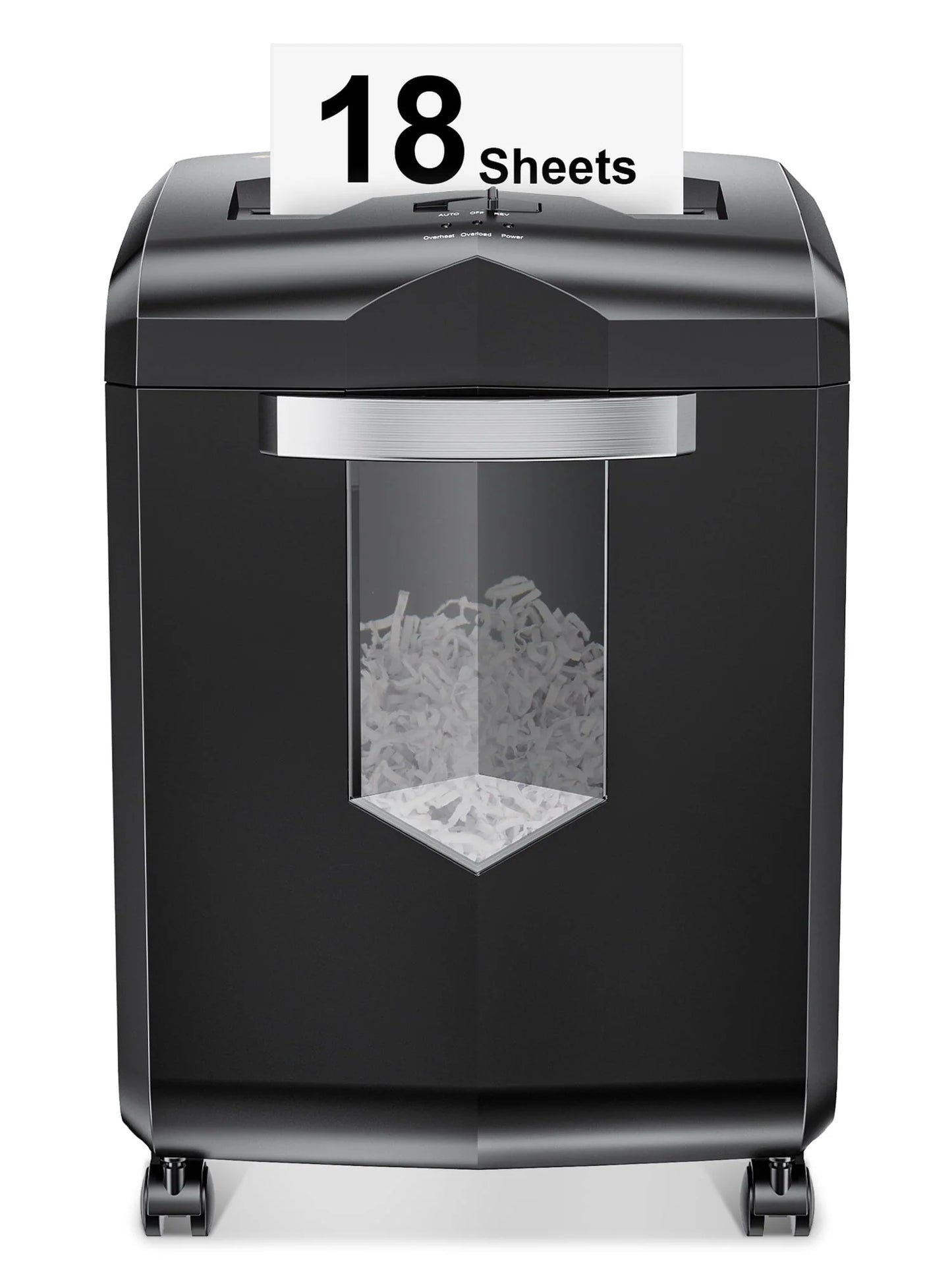 Bonsaii Paper Shredder 18-Sheet Cross-Cut Shredder for Home Office with Wastebasket