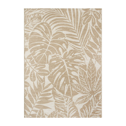 Better Homes & Gardens Neutral Palm Outdoor Rug, 9' x 12'