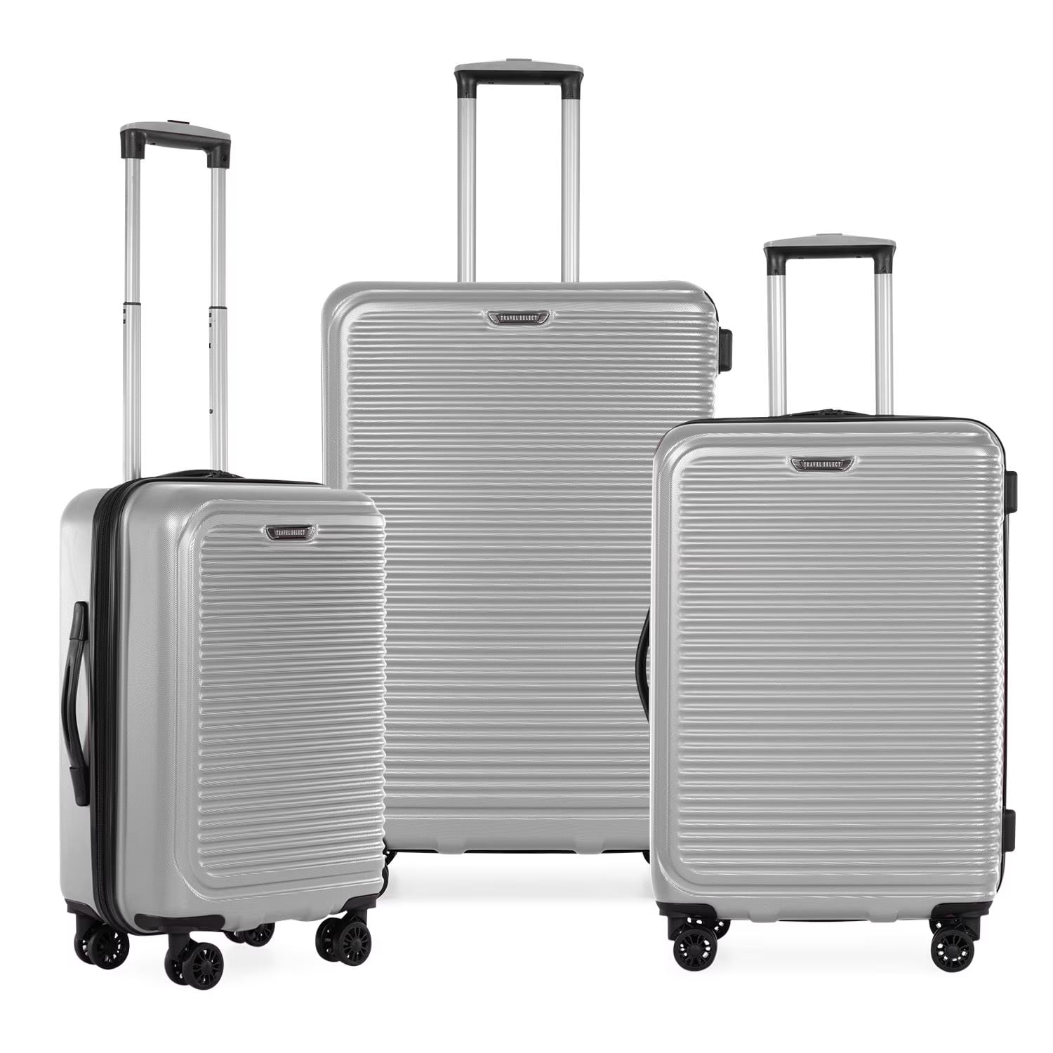 Travel Select Savannah Hardside Spinner Luggage Set, Silver, 3-Piece (20/24/28)