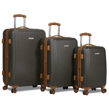 Dejuno Legion New Generation 3-pc Hardside Spinner TSA Combination Lock Luggage Set - Navy