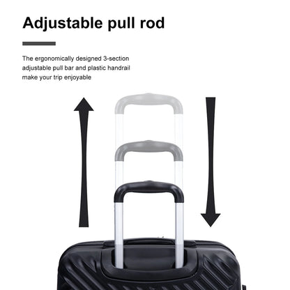 Travelhouse 3 Piece Luggage Set Hardshell Expandable Lightweight Suitcase with TSA Lock Spinner Wheels 20in24in28in.(Black)