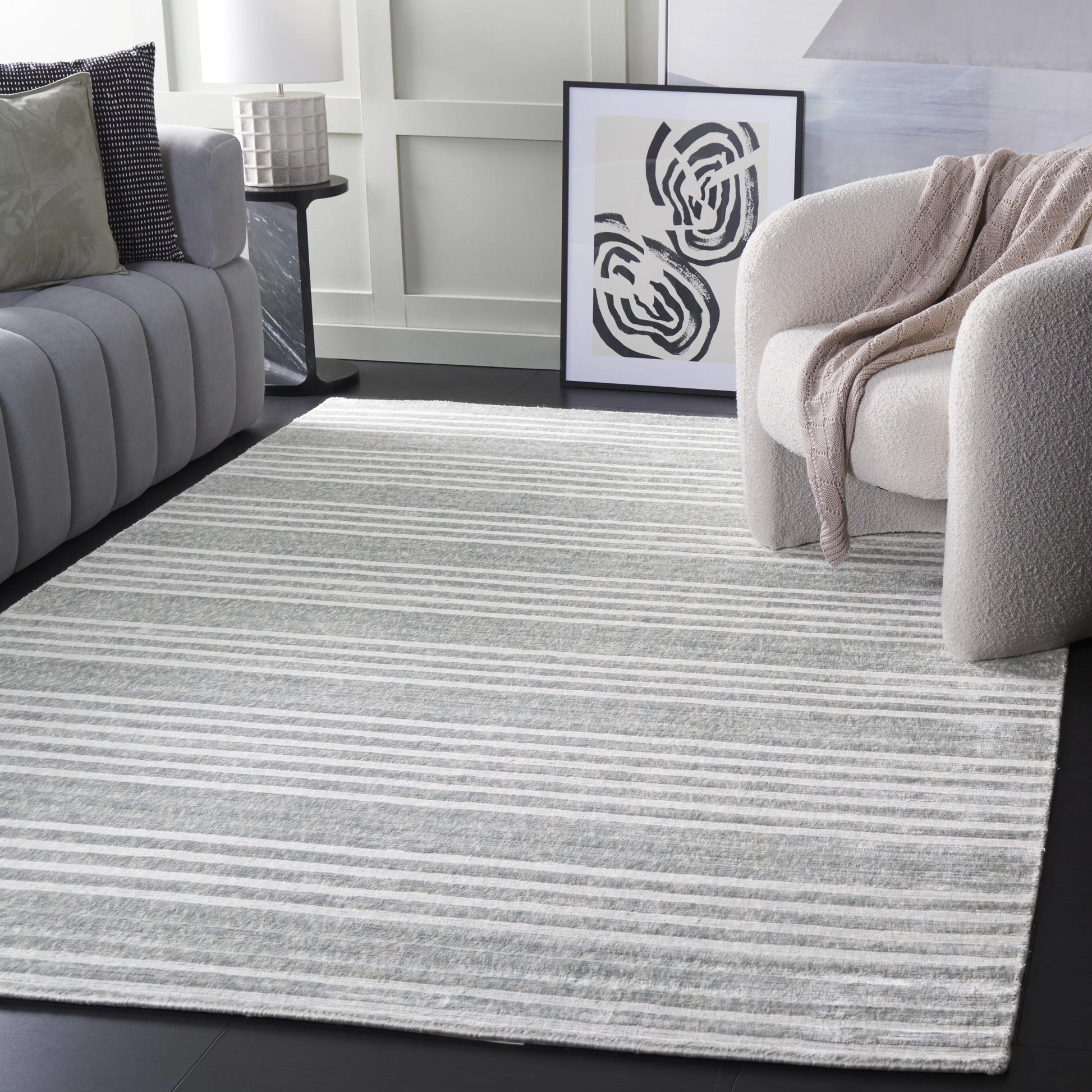 SAFAVIEH Mirage Giovanni Striped Area Rug, Slate, 8' x 10'