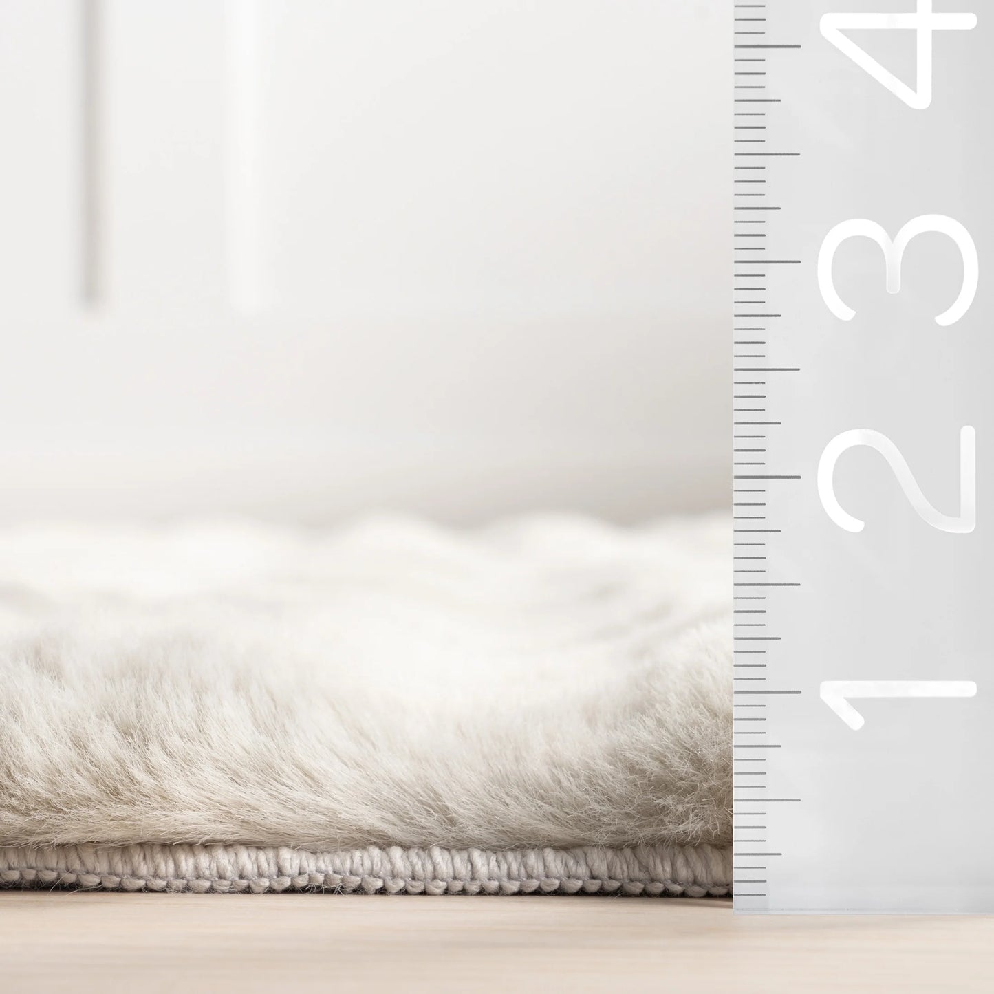 nuLOOM Jeni SuperiorWash Solid Faux Rabbit Machine Washable Area Rug, 2' 6" x 8', Runner, Jeni Grey