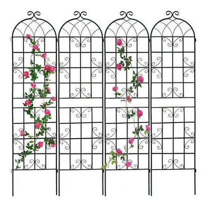 2 Pack 86.7"H Metal Garden Trellis for Climbing Plants Gardening Vines Plant Support for Flower Rose Climbing