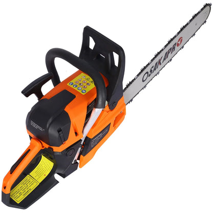52cc 2-Cycle Gas Powered Chainwaw, 20inch Gasoline Chain Saw for Trees Wood Cutting, EPA Compliant
