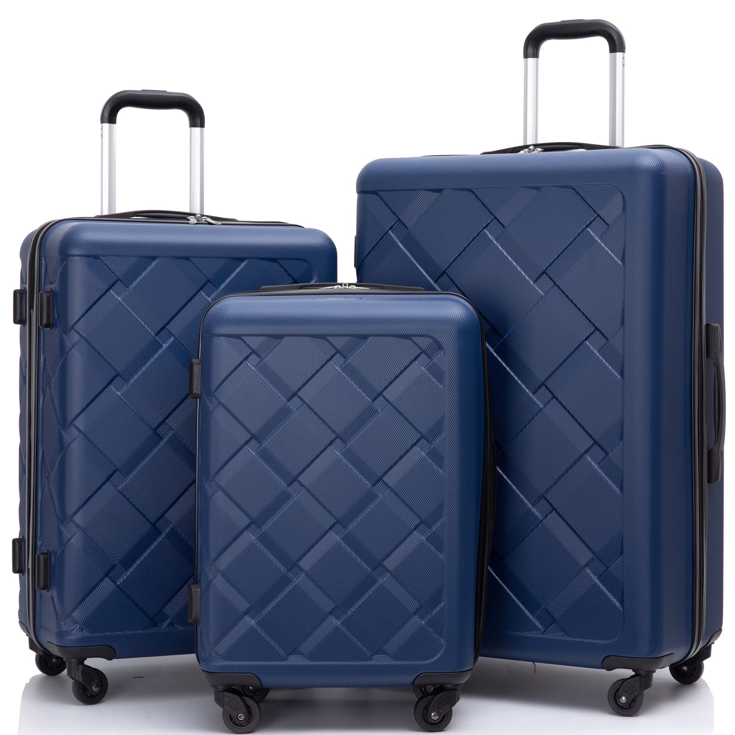 Luggage Sets Hardside 3 Piece, Hardshell Suitcase with Lightweight Durable Spinner Wheels,Black