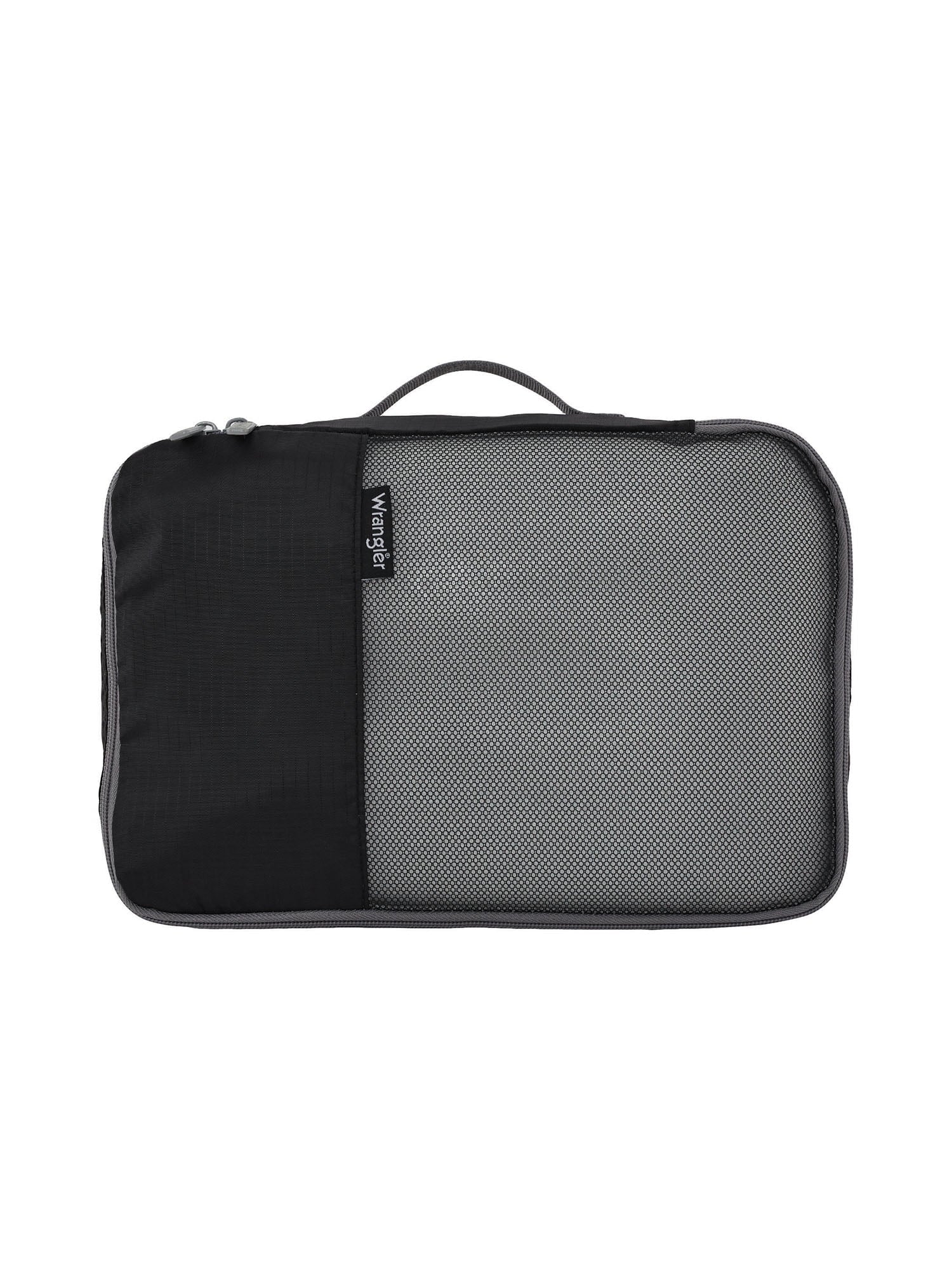 Wrangler 4-Piece 8-Wheel Expandable Hard Side Trunk-Style Luggage Set - Black