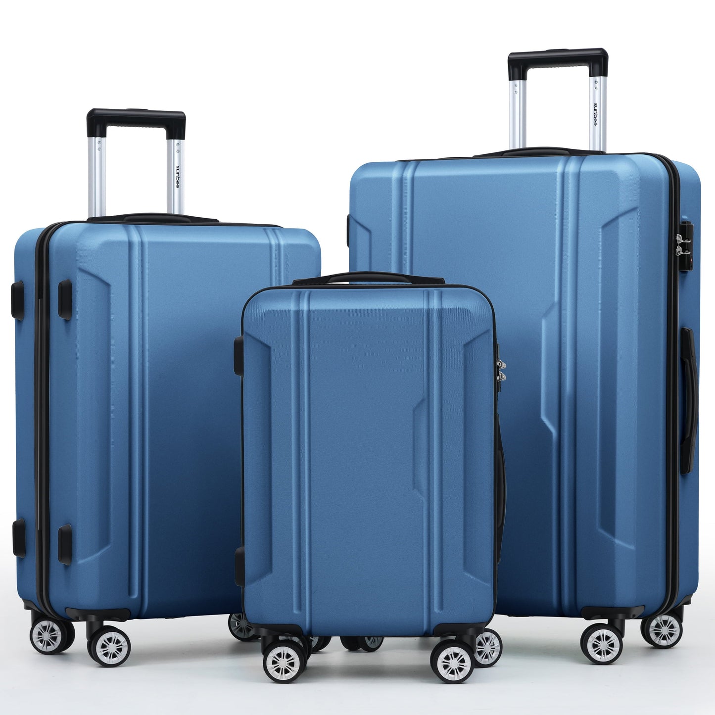 Sunbee 3 Piece Luggage Sets Hard Shell Suitcase Set with TSA Lock Durable Spinner Wheels