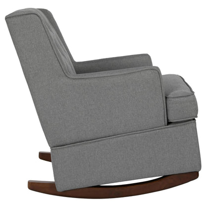 Baby Relax Bennet Transitional Wingback Nursery Rocker Chair. Gray