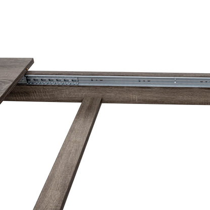 106" Expandable Dining Table for Small Spaces, Space-Saving Extendable Kitchen Table with Scratch-Resistant Surface, Multi-Functional Walnut Finish for Family Meals & Home Office Use