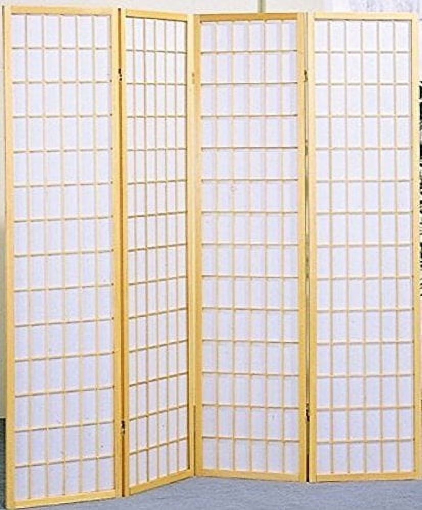 Legacy Decor Japanese Oriental 5 Panel Room Divider, 71" Tall, Black Color, Freestanding