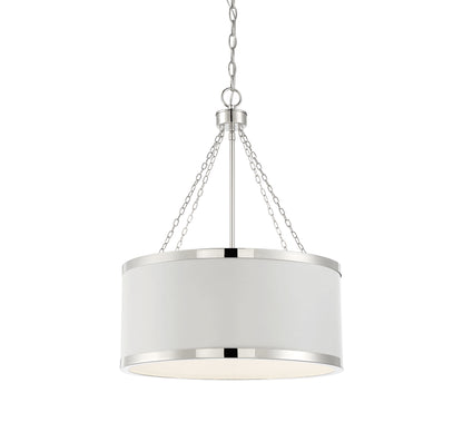 Black with Warm Brass Accents Six Light Pendant from the Delphi Collection