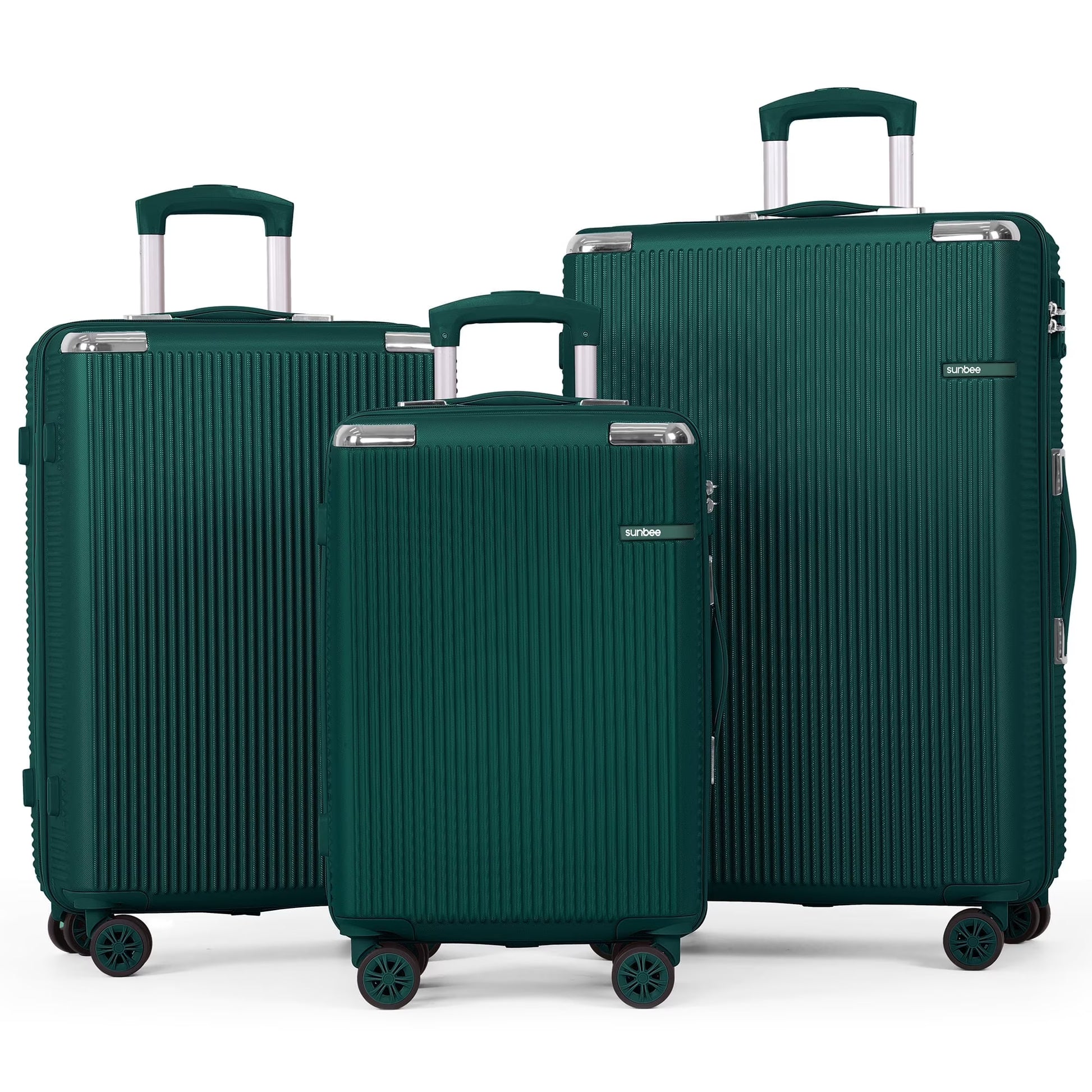 Sunbee Hardside Luggage Set 3 Piece Set Lightweight Suitcase with TSA Lock Spinner Wheels