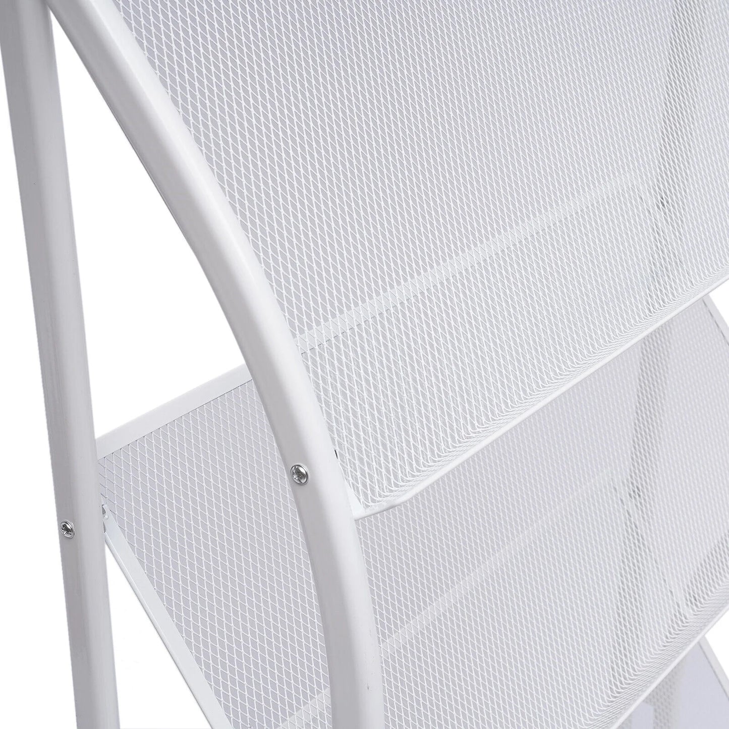4-Layer Floor-Standing Magazine Display Rack Newspaper Book Storage Rack White 4 Tiers Floor-Standing Magazine Rack Information Storage