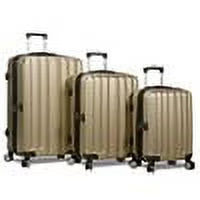 Dejuno Camden Hardside 3-Piece Expandable Spinner Luggage Set - Silver (20", 24" and 28")