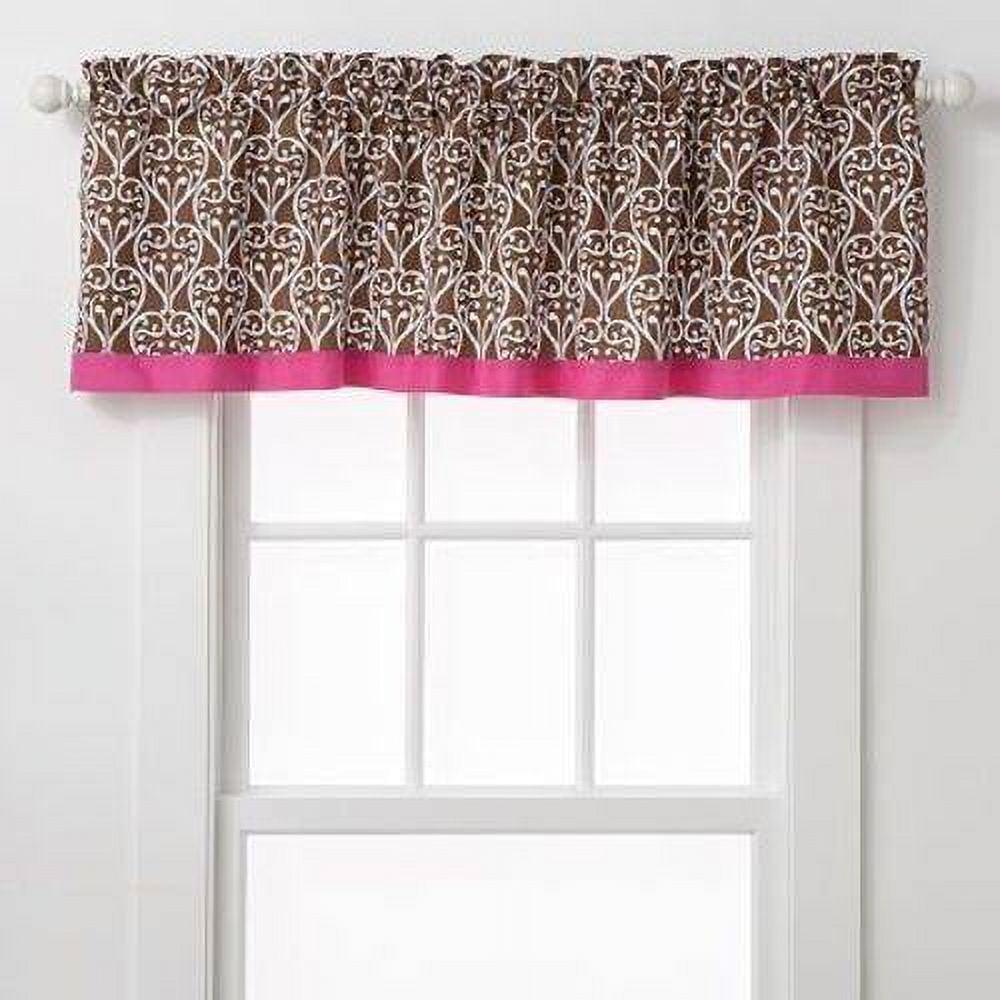 Bacati - Floral Damask Pink/Chocolate Girls 10-Piece Nursery-in-a-Bag Crib Bedding Set 100 % Cotton Percale
