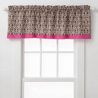 Bacati - Floral Damask Pink/Chocolate Girls 10-Piece Nursery-in-a-Bag Crib Bedding Set 100 % Cotton Percale