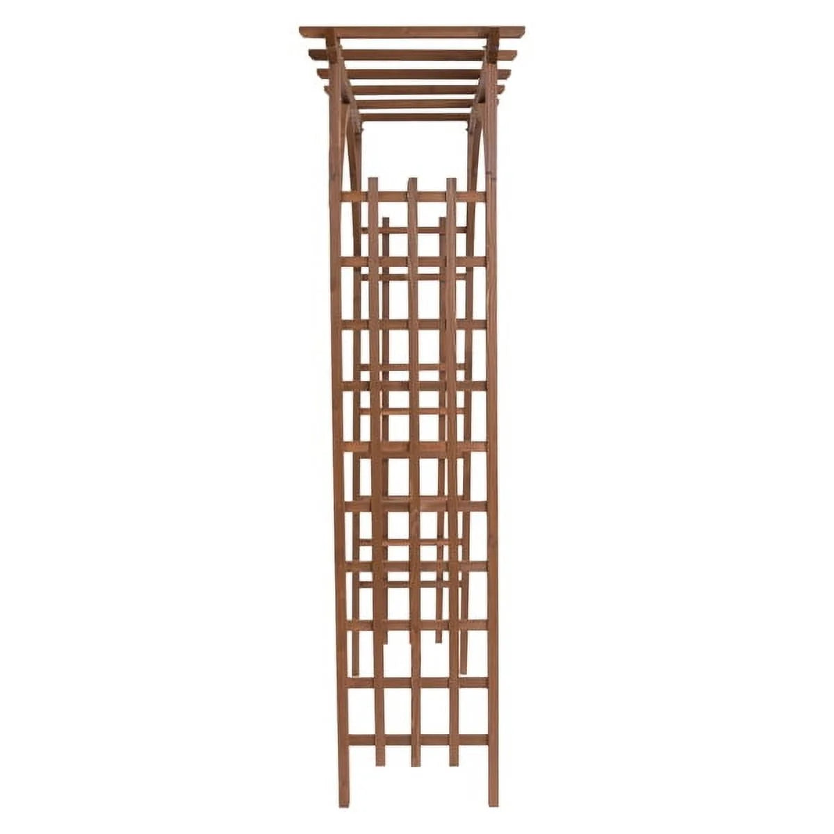 Dark Brown Decorative Garden Arch - Heavy-Duty Fir & Rustproof Iron for Climbing Plants, Roses - 84.6" Tall Outdoor Arch for Backyards, Garden Entries