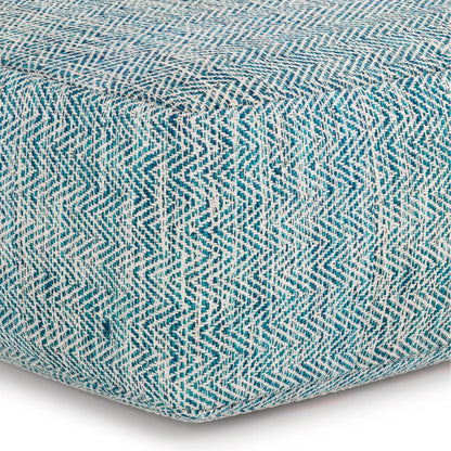 WyndenHall Terri Square Pouf Patterned Grey Melange Casual,Transitional