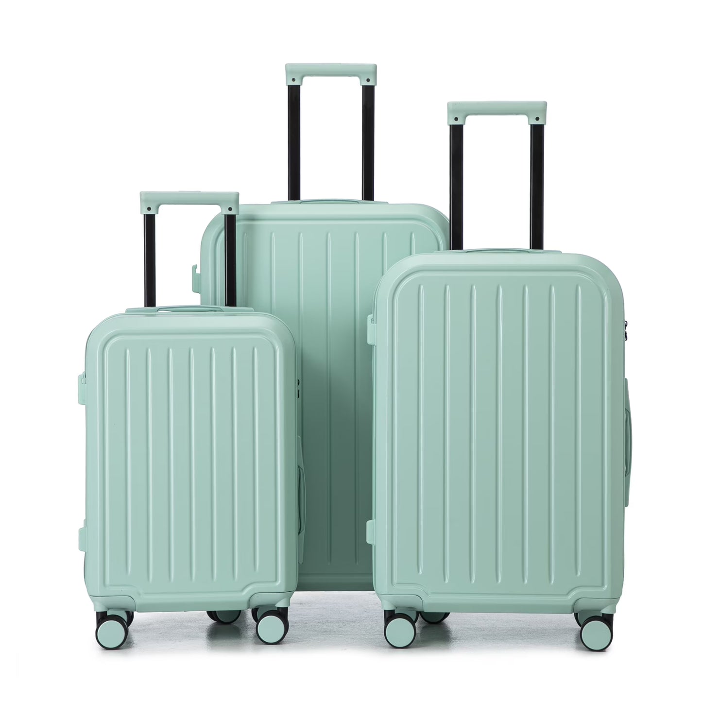20/24/28 Inch ABS Hardshell Spinner Luggage with 3-Step Adjustable Handle, Carry-On Suitcase with USB Charging Port & Cup Holder, Waterproof Lightweight Suitcase for Travel