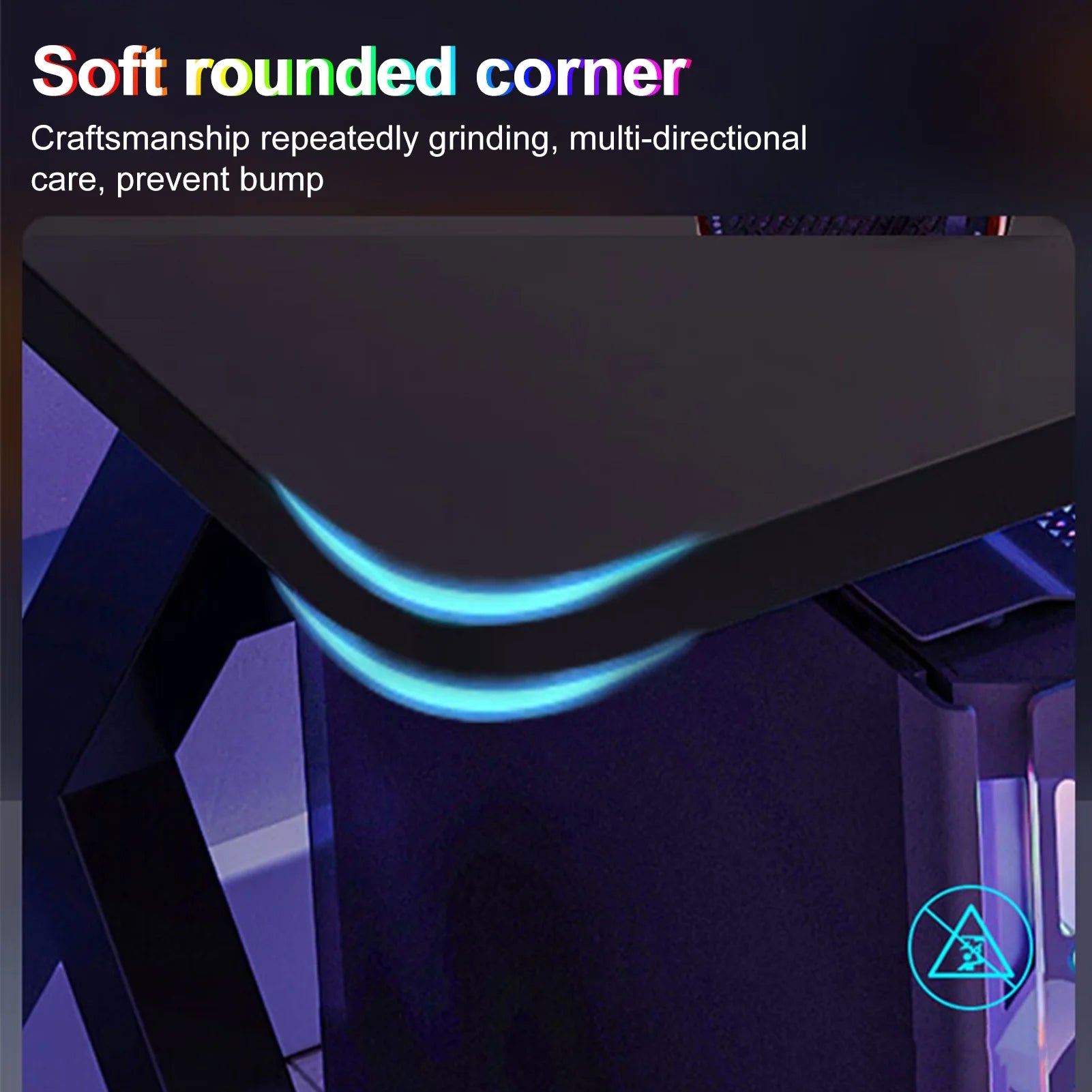 StarBay Gamer Desk Computer Desk Sturdy PC Workstation Desk for Home Office with Cable Holes, Ergonomic Design