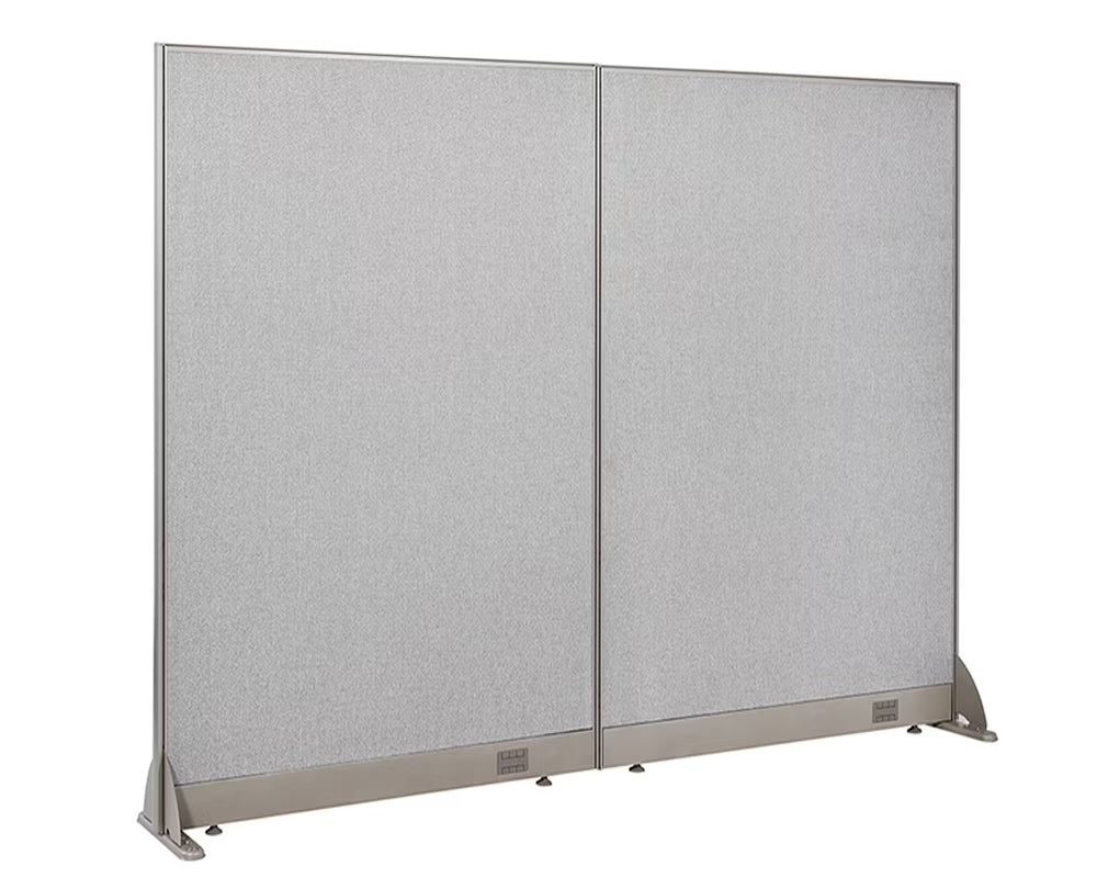 GOF Freestanding Office Partition-Straight Run w/Safety Legs (72"W x 60"H) Room Divider, Privacy Screen, Workstation Cubicle
