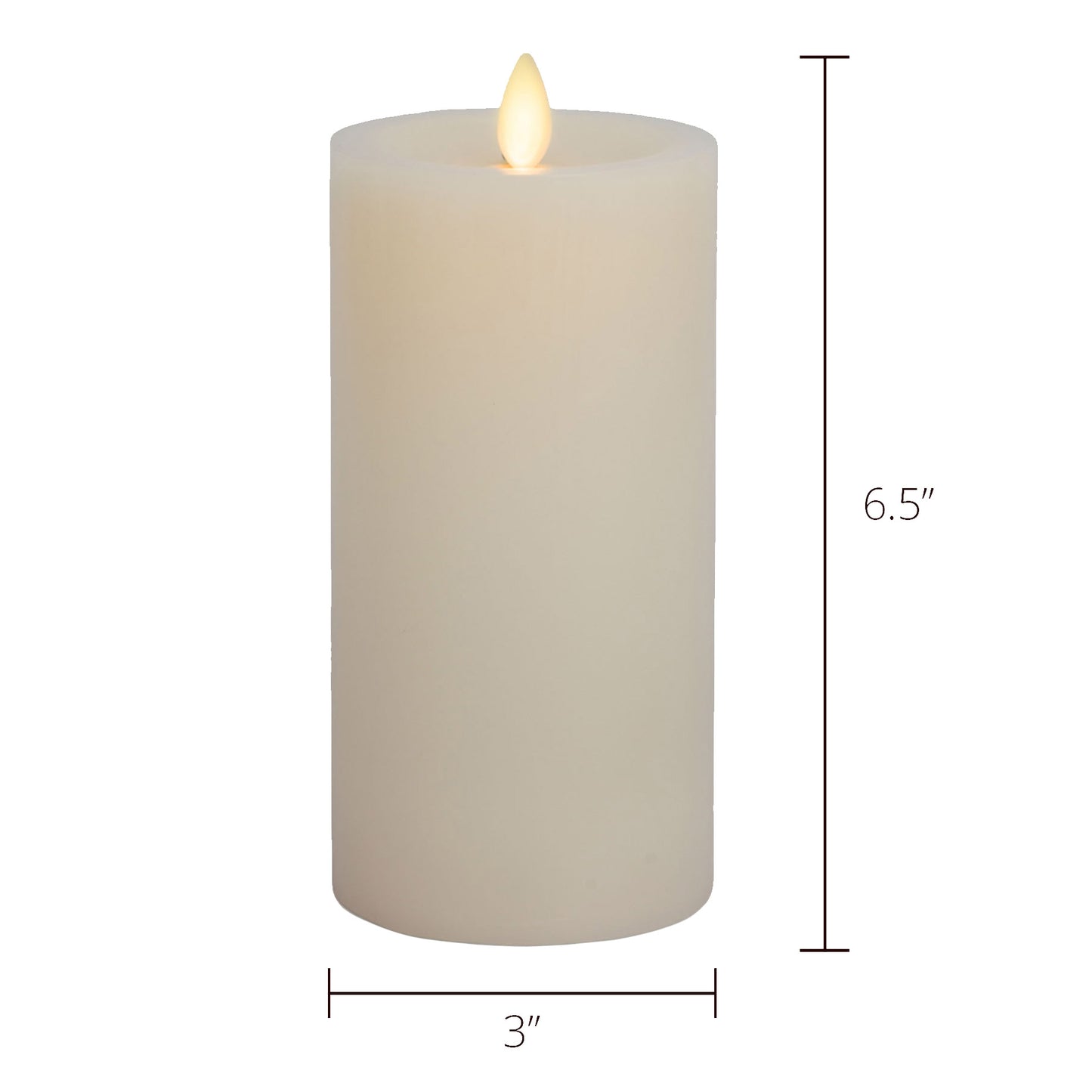 Luminara Flameless Pillar Candles with Remote, Set of 3
