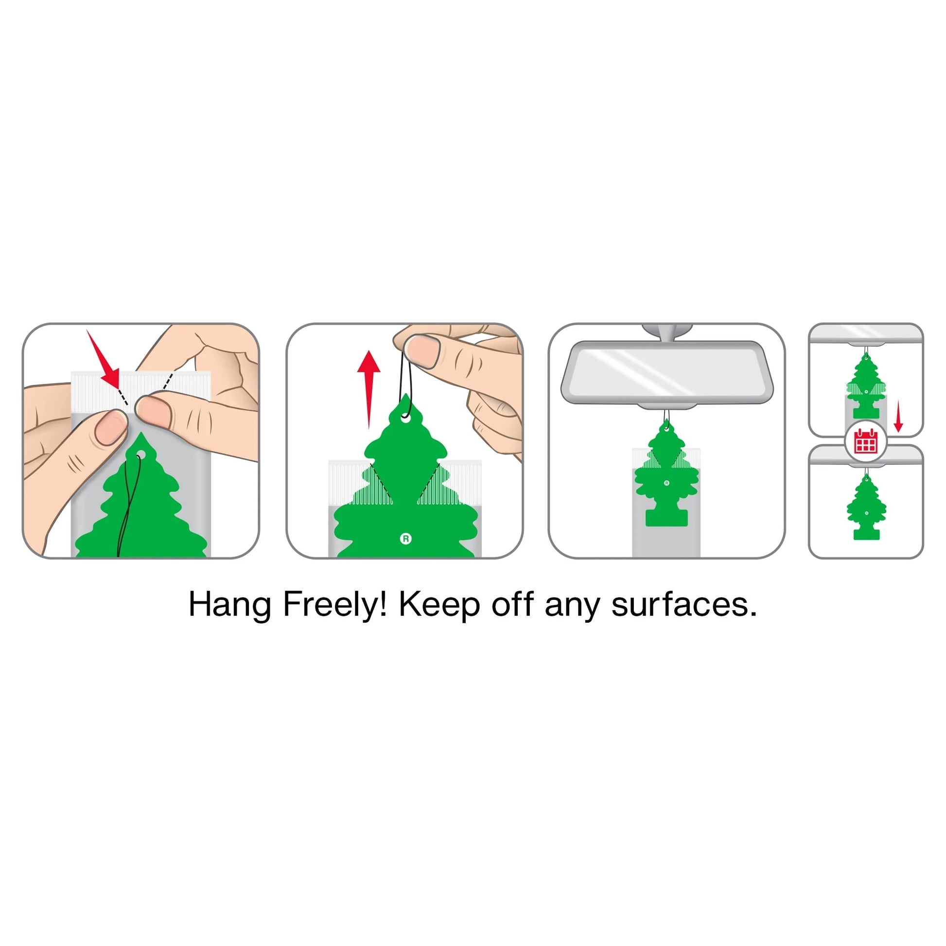 Little Trees Air Freshener Black Ice Fragrance 6-Pack