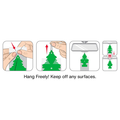 Little Trees Air Freshener Black Ice Fragrance 6-Pack