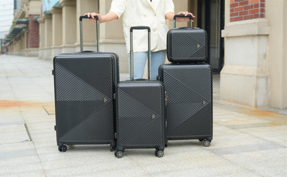 MKF Collection Felicity Travel Luggage 4 pcs set, Luxurious Lightweight Suitcase by Mia K - Rose Gold