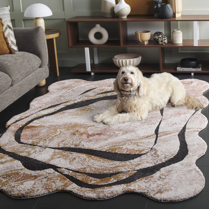 SAFAVIEH Contour Seanna Abstract Area Rug, Rust/Ivory, 8' x 10'
