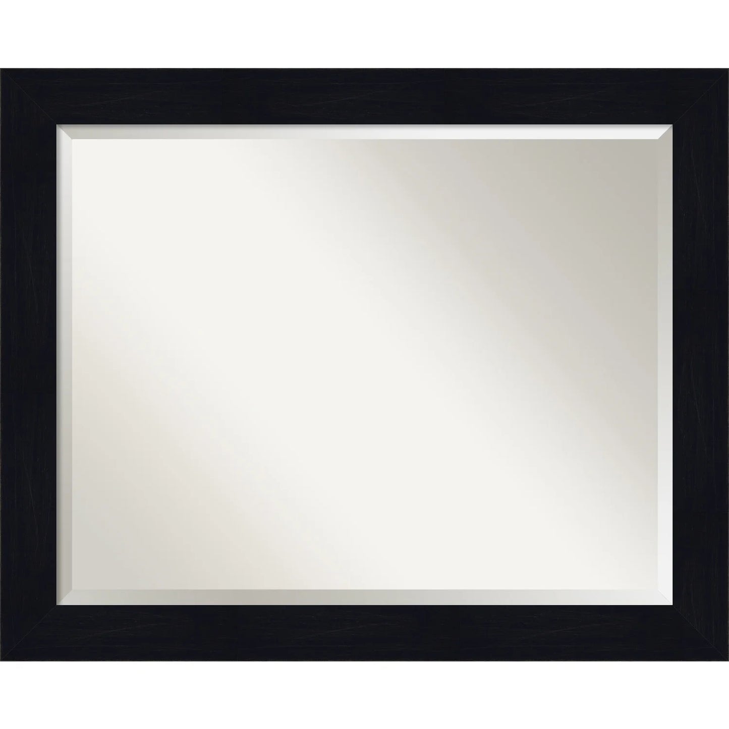 Amanti Art Shiplap Navy Beveled Wood Wall Mirror 26.25 x 32.25 in.