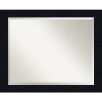 Amanti Art Shiplap Navy Beveled Wood Wall Mirror 26.25 x 32.25 in.