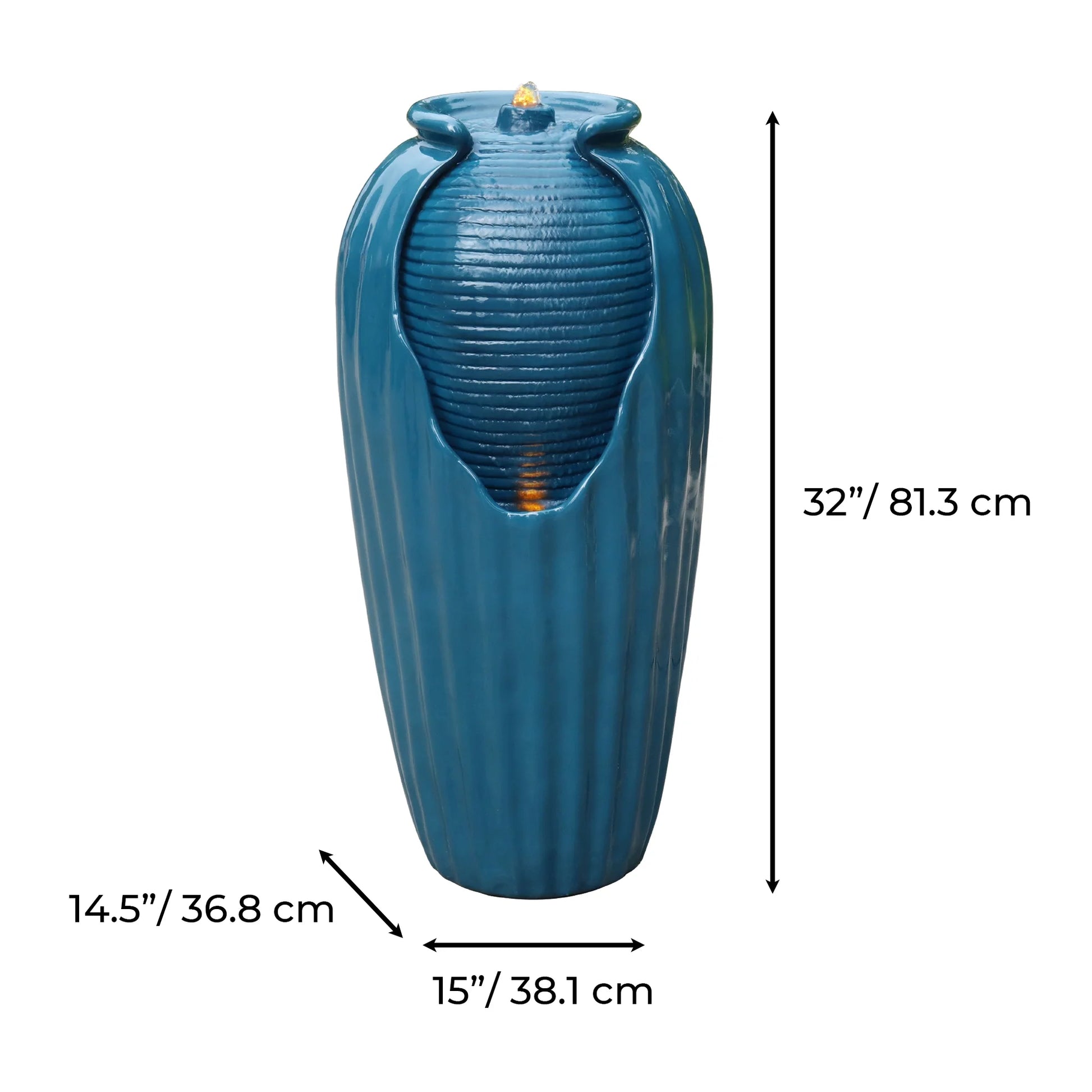 Teamson Home 32.01" LED Vase Water Fountain