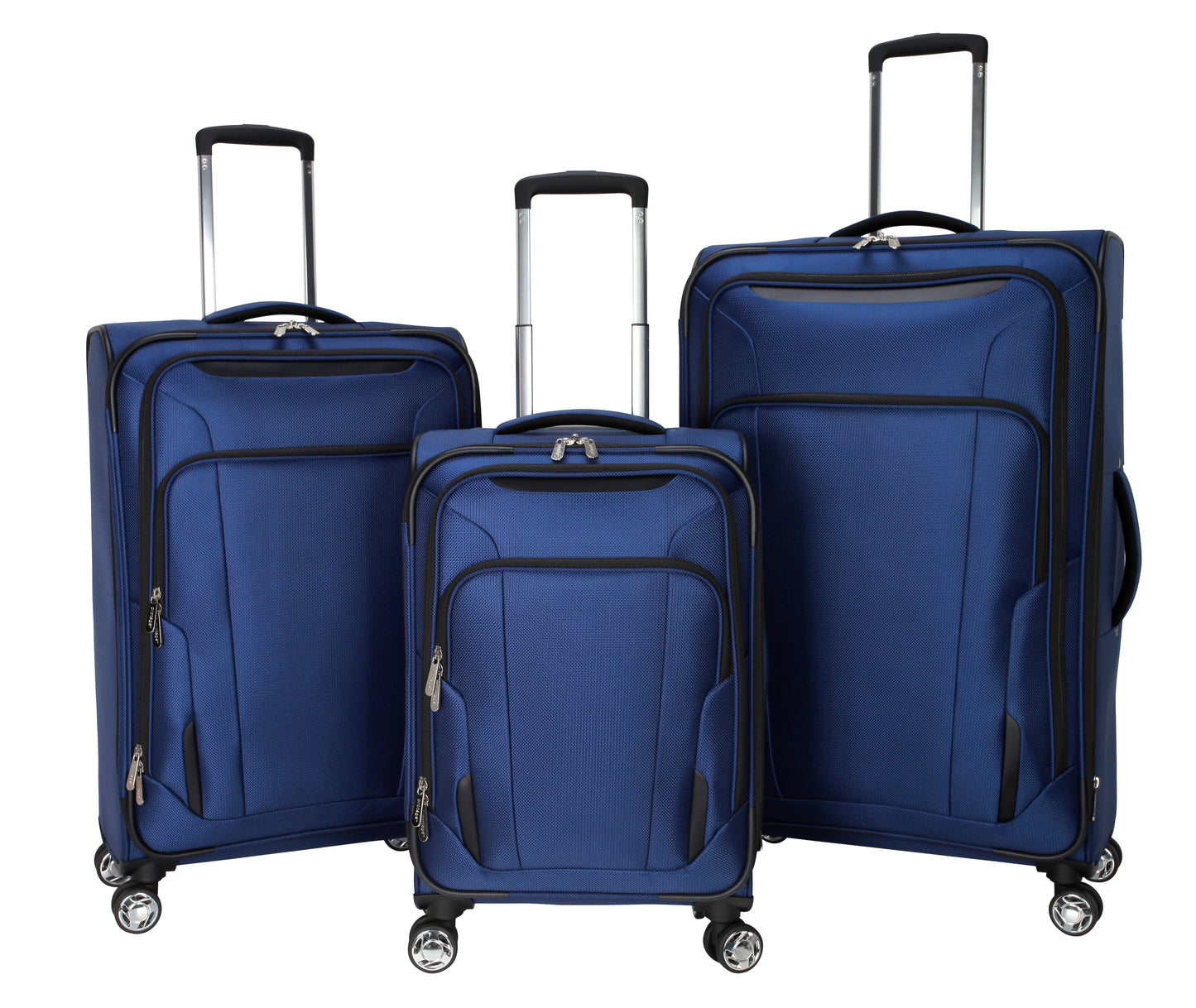 Protege Ashfield 25" Checked 8-Wheel Spinner Luggage Navy