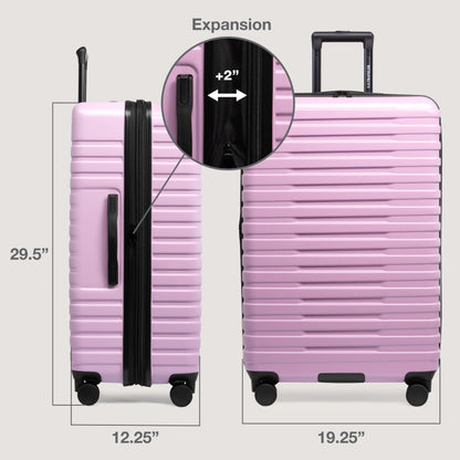 U.S. Traveler Boren Hardside Rugged Spinner Luggage, Lavender, 30" Checked Large