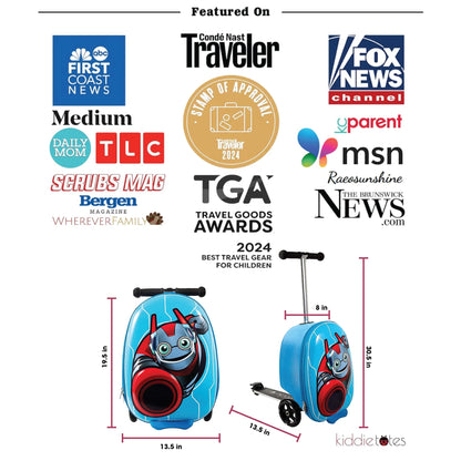 Kiddietotes 20" Child Hardside Kids Travel Luggage