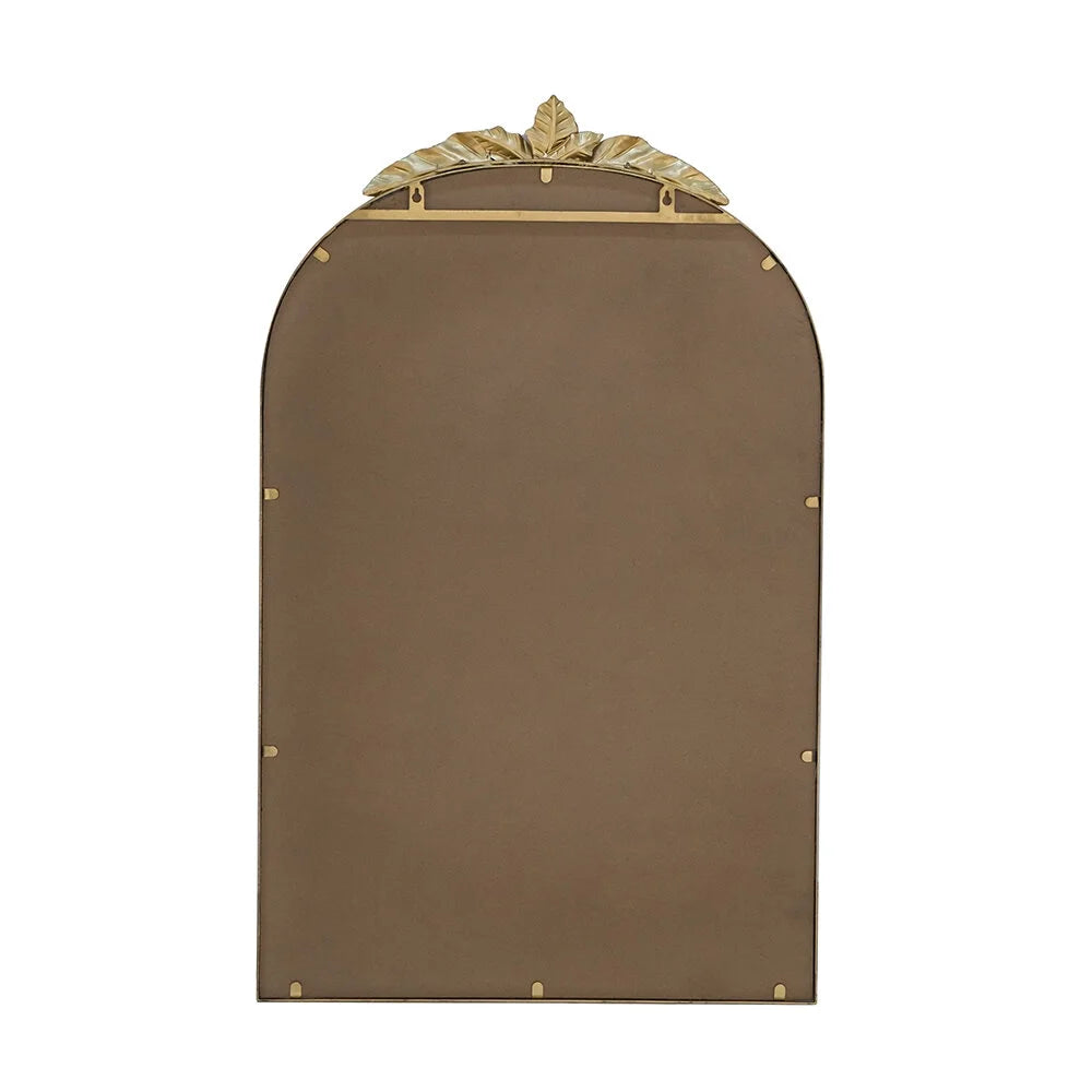 Full Length Mirror 24" x 36" Arched Wall Mirror with Gold Metal Frame, Wall Mirror for Living Room Bedroom Hallway,Full Body Mirror