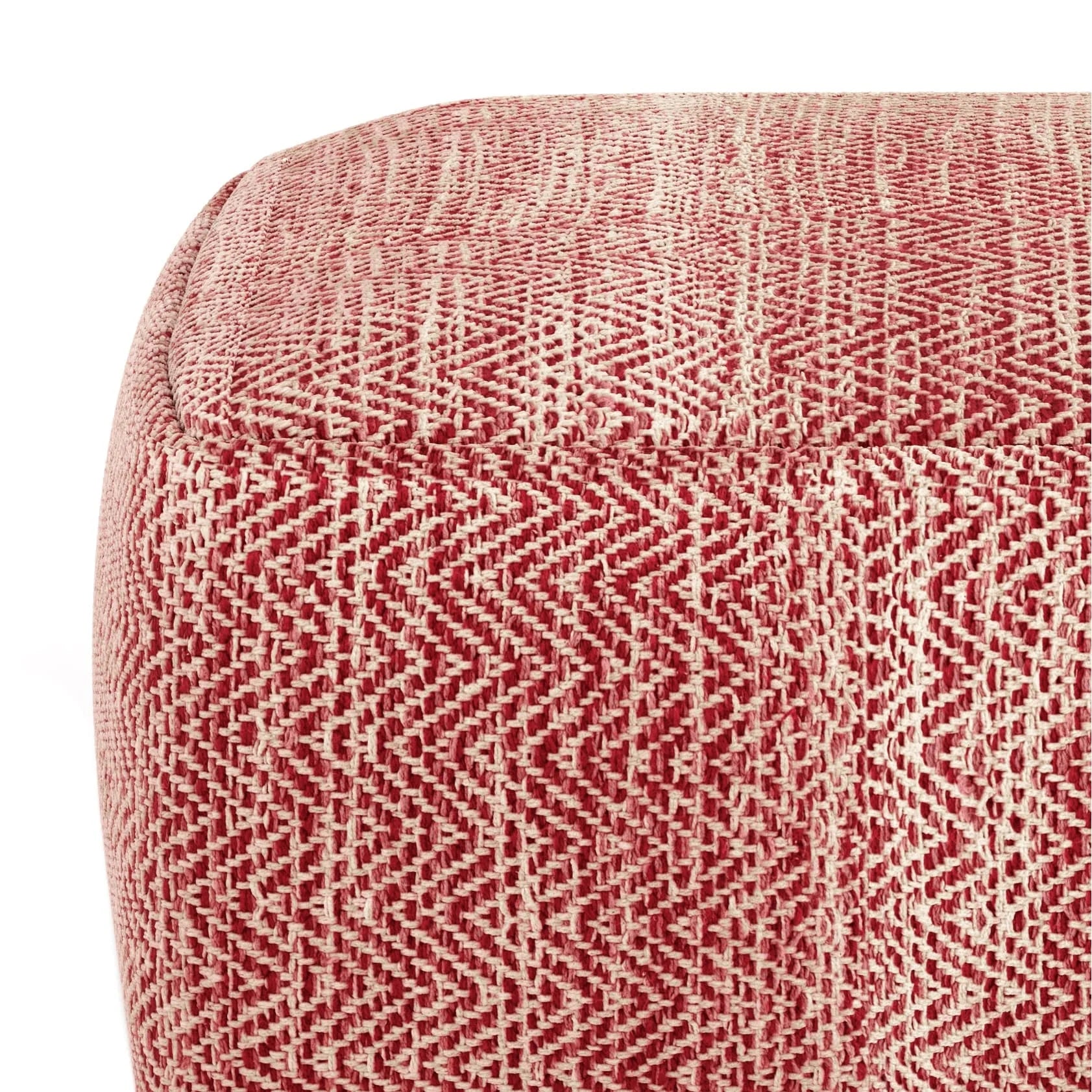 WyndenHall Terri Square Pouf Patterned Grey Melange Casual,Transitional