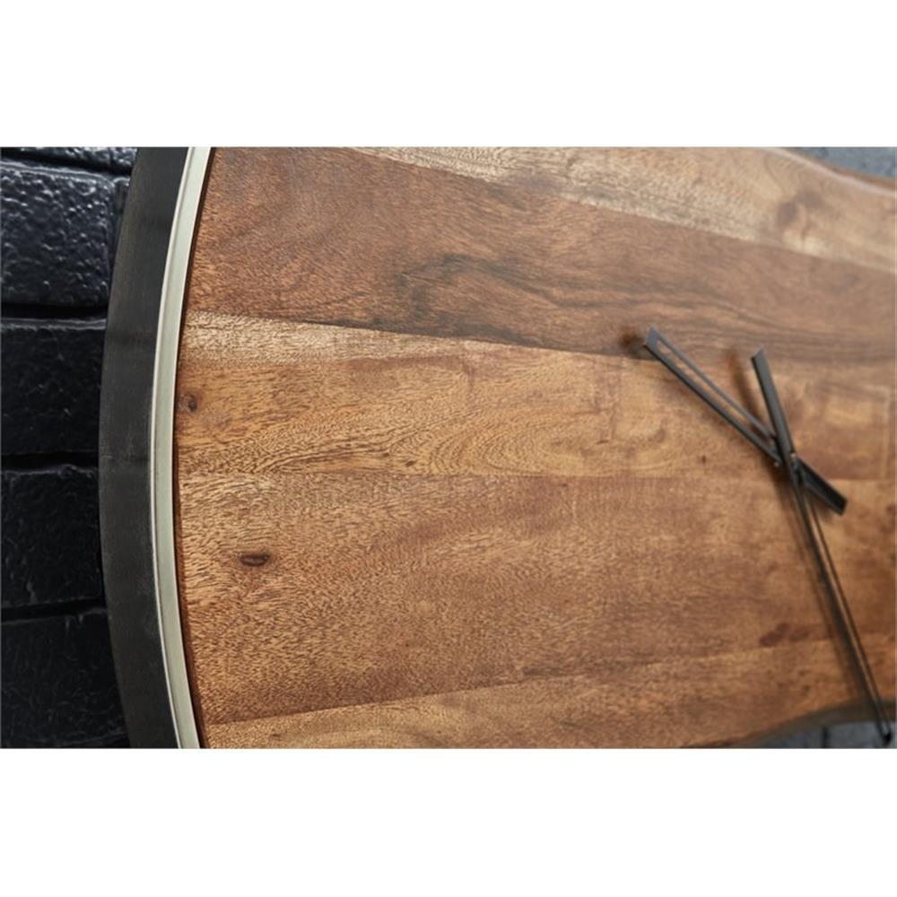 Signature Design by Ashley Casual Panchali Wall Clock Brown/Silver Finish